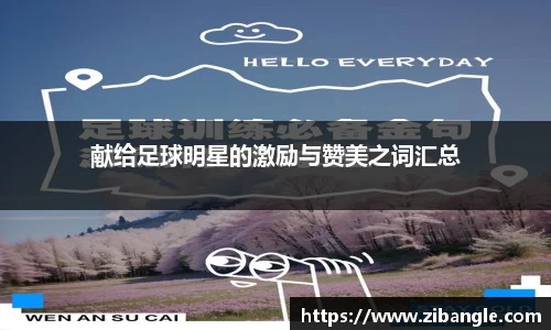 献给足球明星的激励与赞美之词汇总